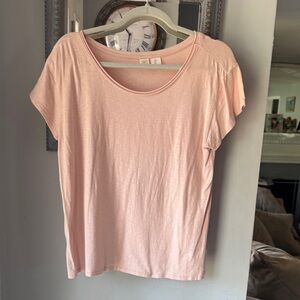 Artisan Ny Blush Pink Short Sleeve Top